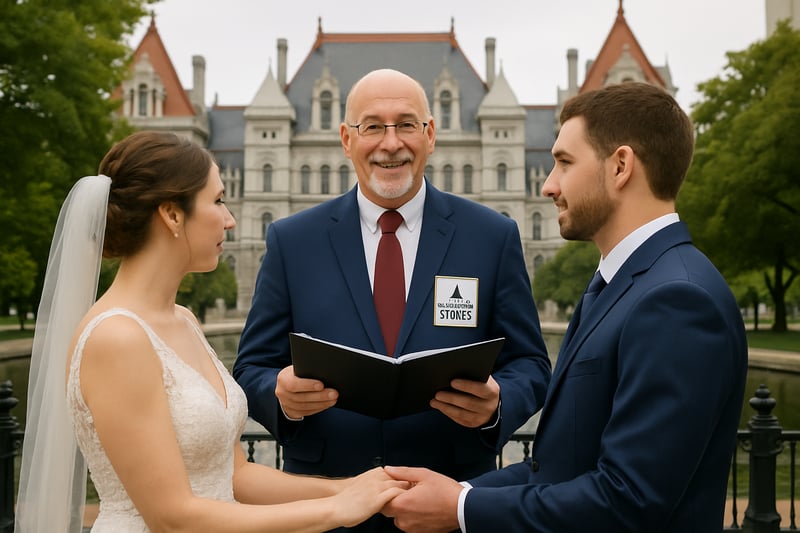 Empire State Vows wedding officiant at a ceremony in New York's Capital Region